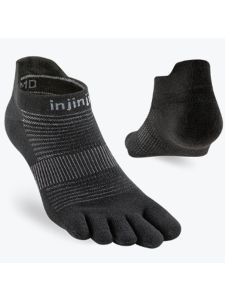 Injinji Run Lightweight No‑Show Black