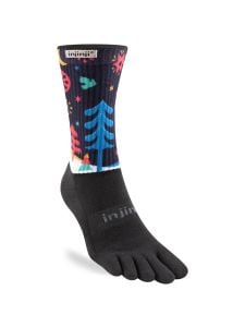 Injinji Spectrum Trail MW Unisex Crew Christmas Wonder toe socks