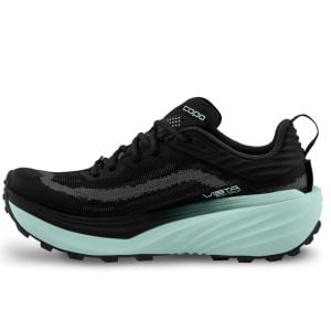 Topo Ladies Vista Trail Shoe in Black/Mint