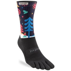 Injinji Spectrum Trail MW Unisex Crew Christmas Wonder toe socks